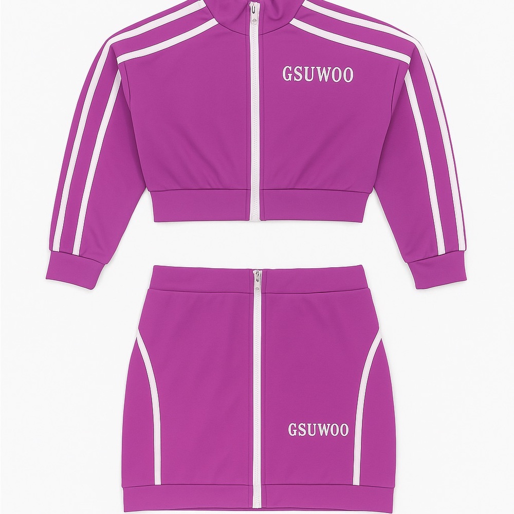 GSUWOO Women's Purple Two-Piece Set